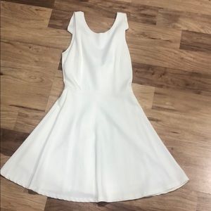 white skater dress
